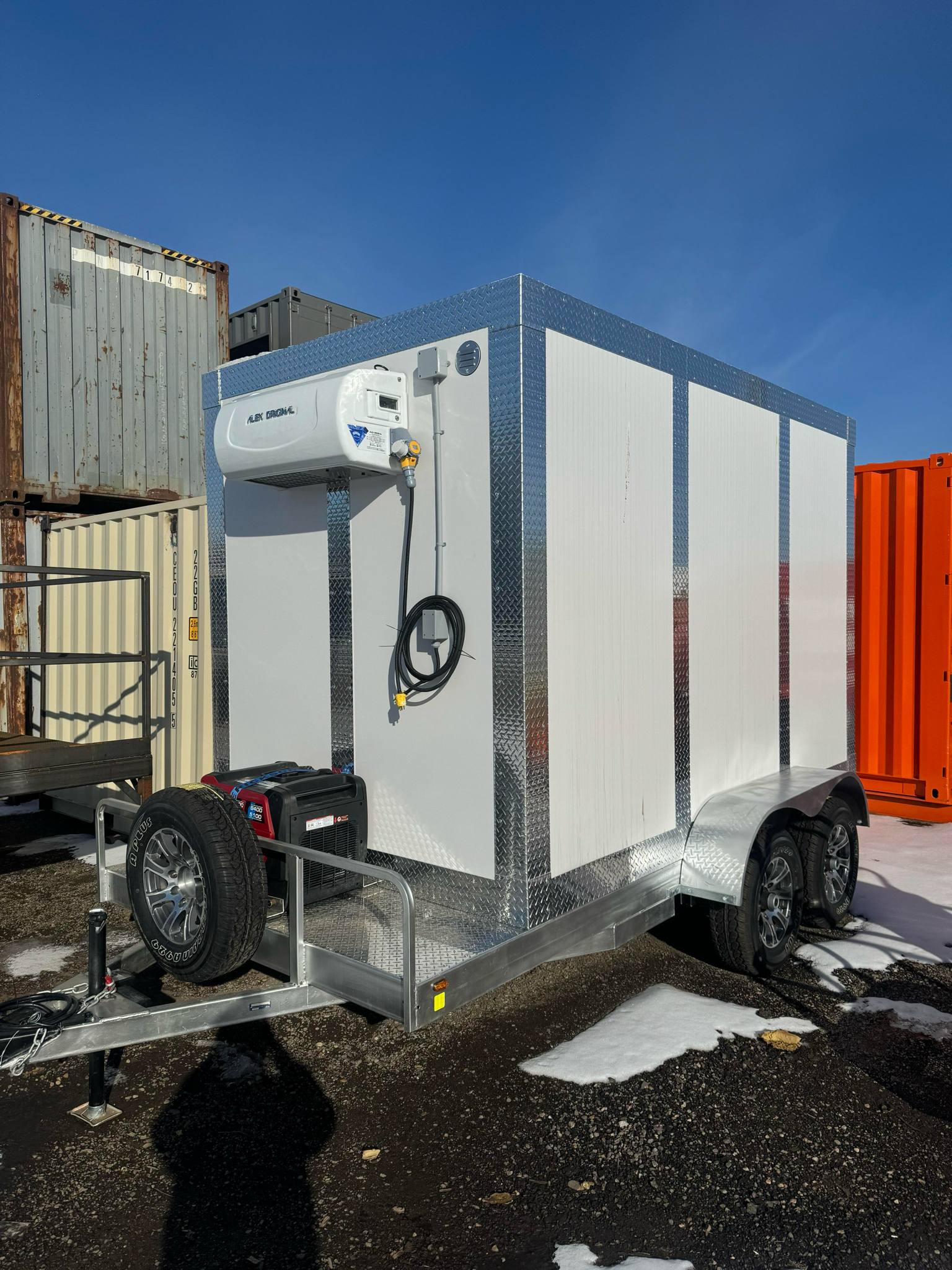 Freezer unit exterior with cooling system